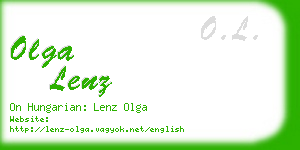 olga lenz business card